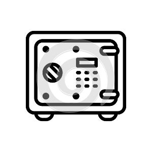 Line style icon of safe box. vector for website