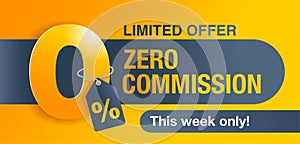 0 zero commission special offer banner photo