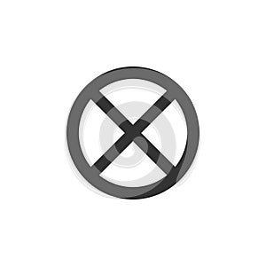 Cross mark vector icon for web site and mobile app