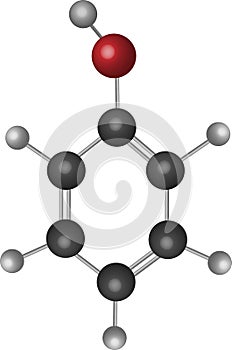 Phenol C6H5OH  Molecular Structure of Organic Compound