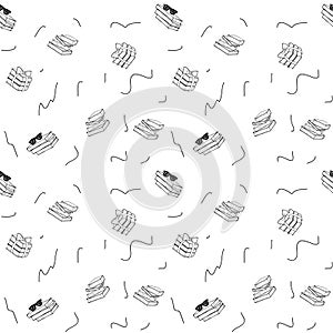 Seamless book print, vector graphics