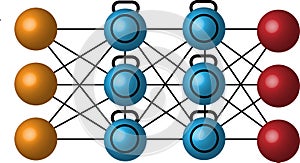 Long Short Term Recurrent Neural Network Model Diagram Futuristic Technology Artificial  I Intelligence photo