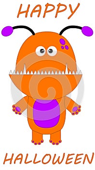 Halloween character vector illustration monster