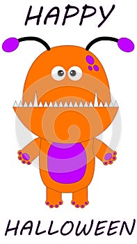 Halloween character vector illustration monster