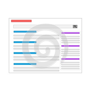 Search engine and advertising concept, vector illustration