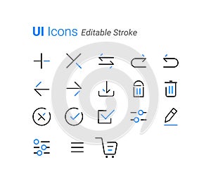 Set of UI Icons for web and mobile. Premium quality graphic design.