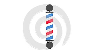 Barber pole icon illlustration design photo