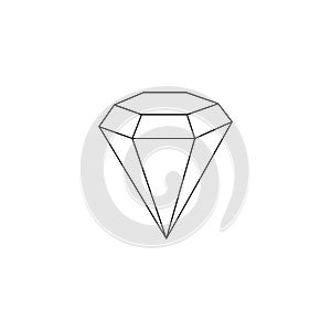 Dimond jewelry icon. line icon. outline photo