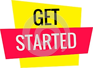 Get started button. get started sign, vector web interface oval buttons. Get started