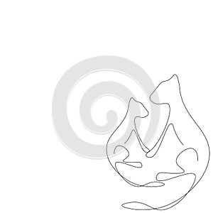 Cats line drawing. Vecror