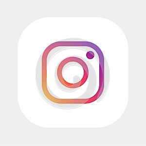 Squared colored round edges instagram logo icon