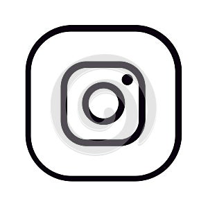 High resolution image of black & white Instagram icon