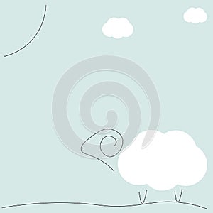 Shees cartoon background. Vector