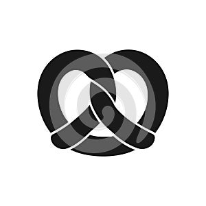 Plain pretzel simple vector icon design