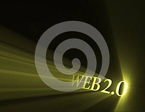 Web 2.0 version sign light flare