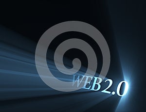 Web 2.0 version sign light flare