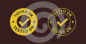 Tested ok vector illustration with tick mark