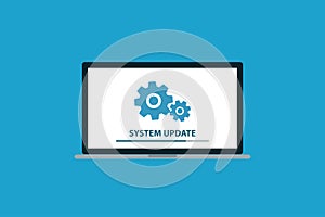 System update, new software update icon, vector illustration