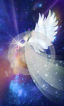 Angel of light and love doing a miracle