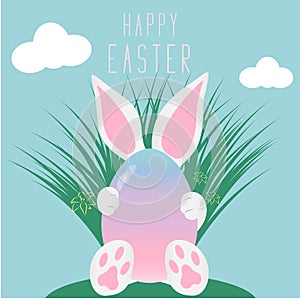 Illustration  greeting card Happy Easter