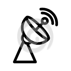 Satellite Dish Icon on white background. Vector concept illustration for design. Element for space design