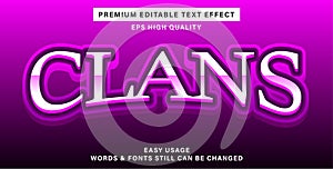 clans esport text effect style photo