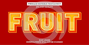 fruit editable text effect style