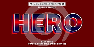 hero editable text effect style