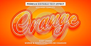 orange editable text effect style photo