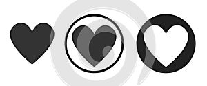 Heart icon . web icon set .