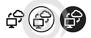 Cloud syne icon . web icon set . photo