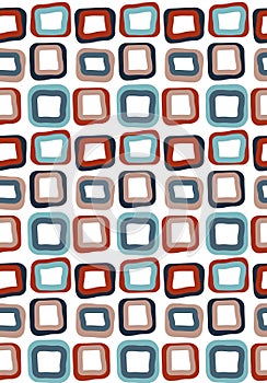 Rounded square blocks background. Abstract texture.