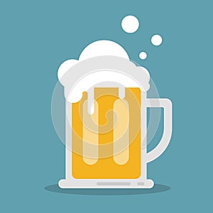 Beer or alcoholic beverages. Drink illustrations.