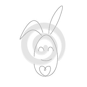 WEaster bunny with egg background vector illustration