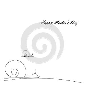 Happy mom day card vector illustratio photo
