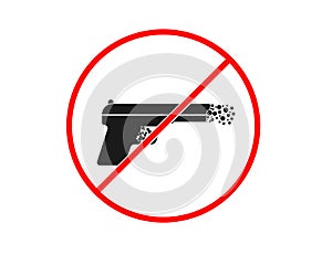 No Gun Allowed Sign - No Weapons Allowed Red Logo Sign -