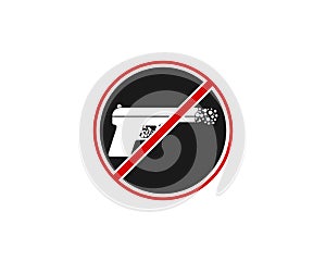 No Gun Allowed Sign - No Weapons Allowed Red Logo Sign -