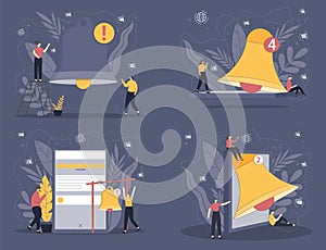 Flat style New notification design vector illustration