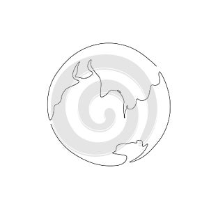 orld map globe drawing vector illustration