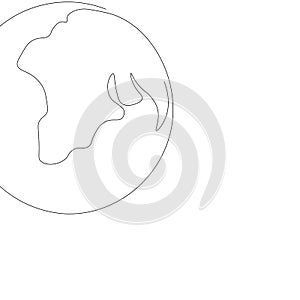 World globe map drawing on white background vector illustration