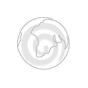World globe map drawing on white background vector illustration