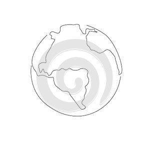 World globe on white background vector illustration