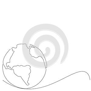 World globe on white background vector illustration