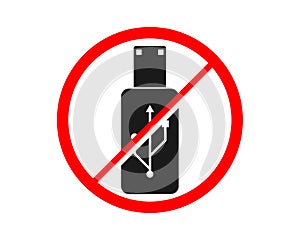 No Computer USB Prohibited Flash Drive Universal Serial Bus No Computer Memory device