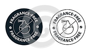 Fragrance free vector icon. photo