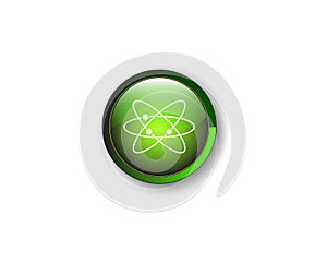 Atom structure vector creative atomic icon atom with electron protons