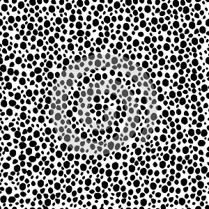 abstract simple seamless pattern many small dots spots on a contrasting background. Leopard background black and white