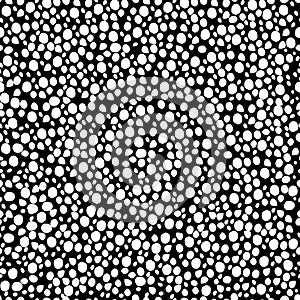 abstract simple seamless pattern many small dots spots on a contrasting background. Leopard background black and white