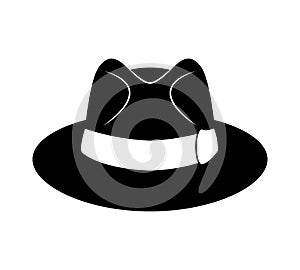Men hat, vector icon illustration