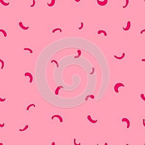 abstract seamless vector pattern red arches on pink background pink